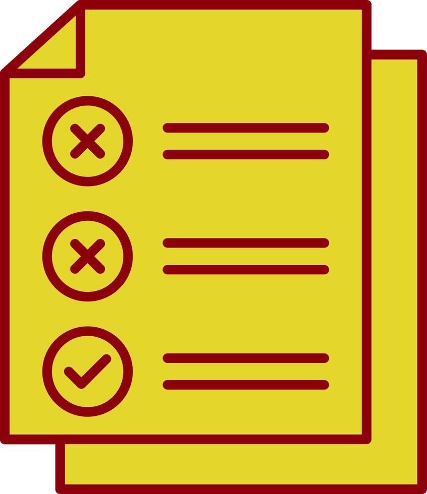 Check List Line Two Color Icon vector