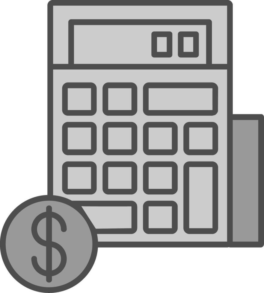 calculadora relleno icono vector