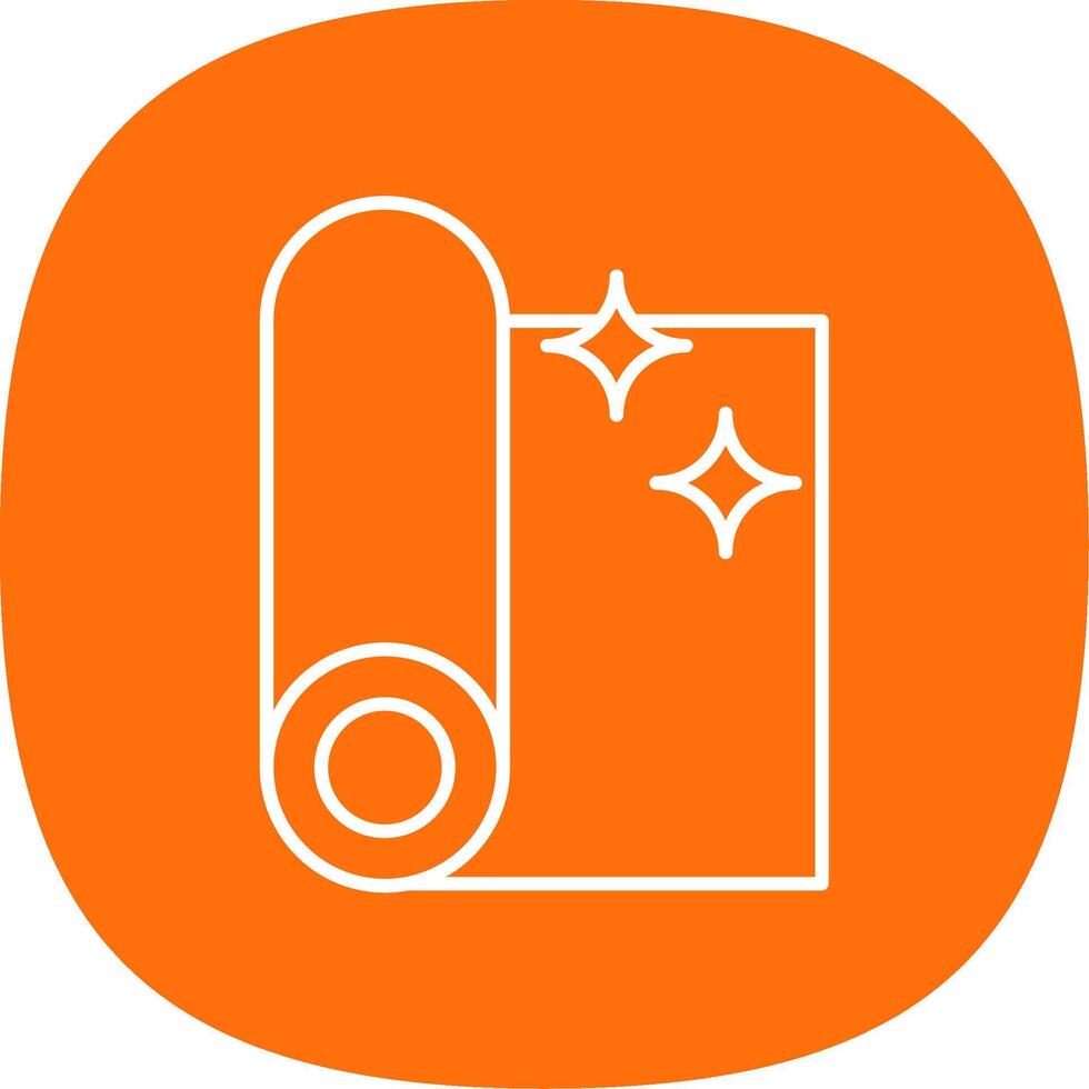 Fabric Line Curve Icon vector