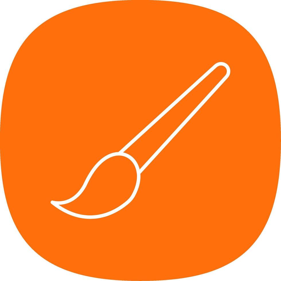 Brush Line Curve Icon vector