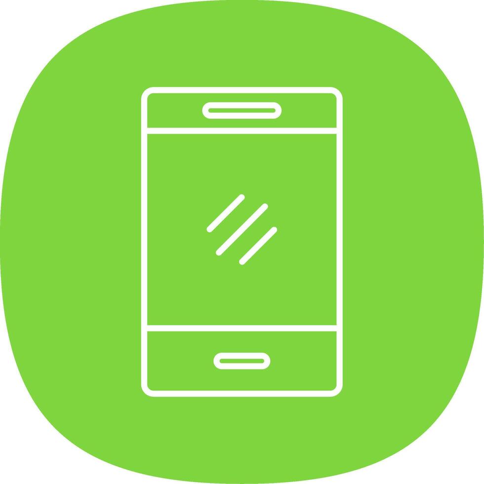 Smartphone Line Curve Icon vector