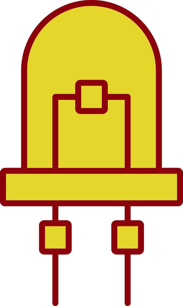 Diode Line Circle Icon vector