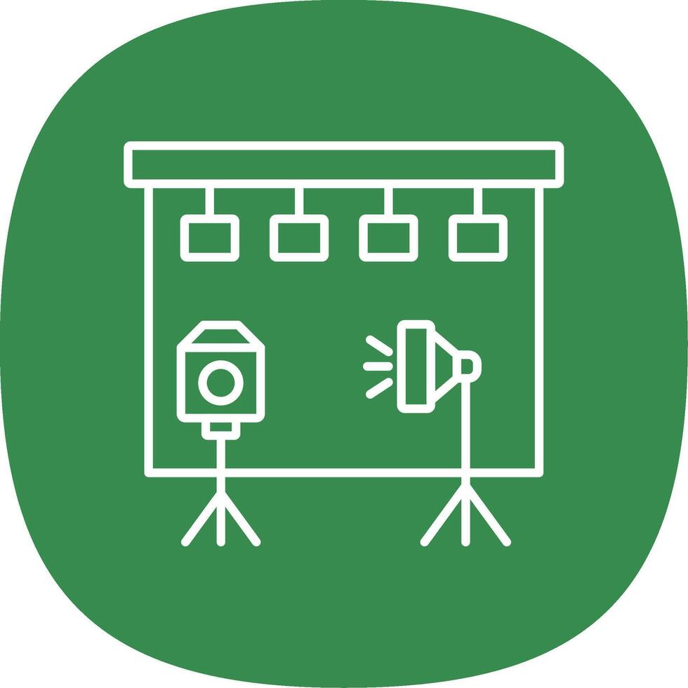 Studio Line Curve Icon vector