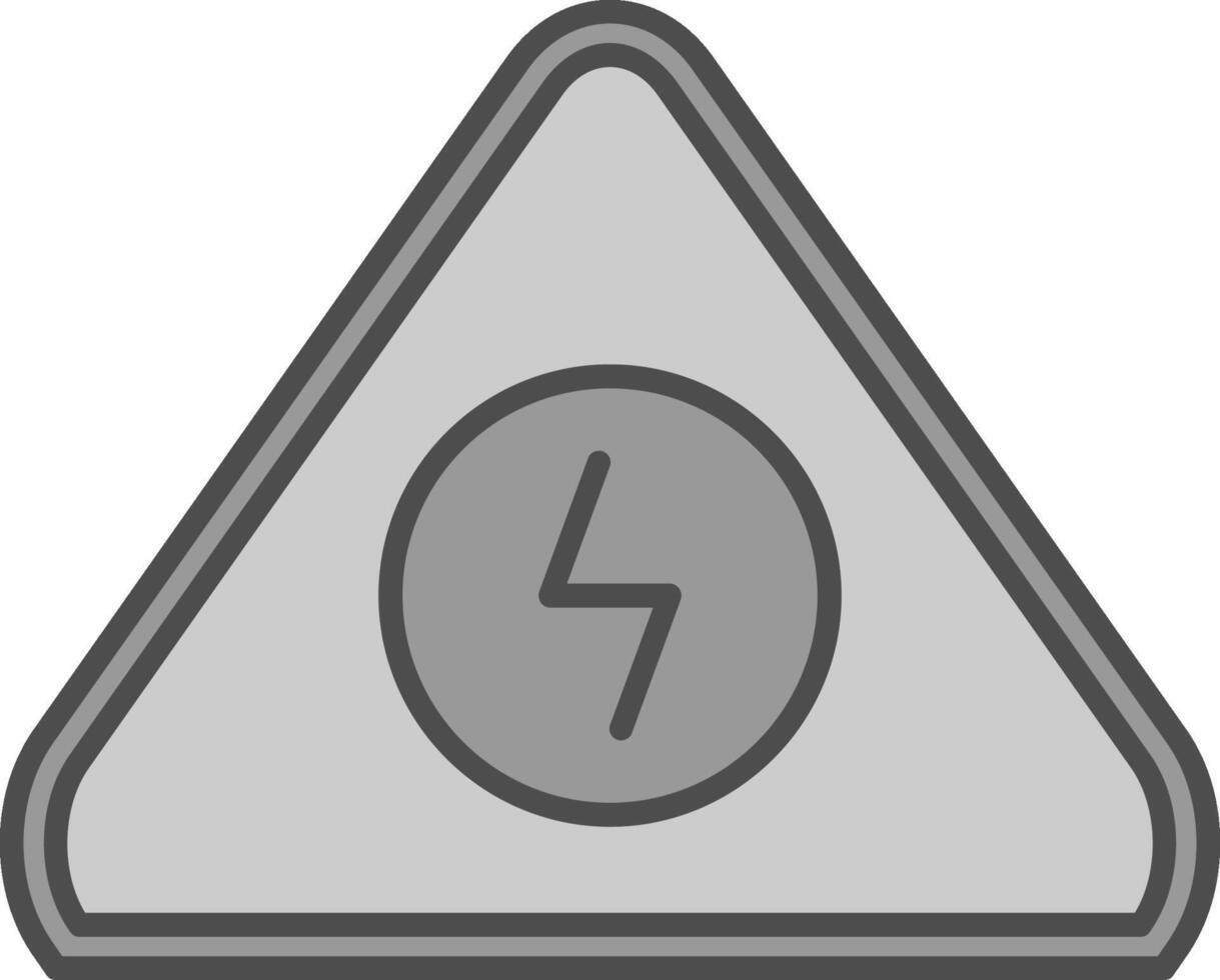 Electrical Danger Sign Fillay Icon vector