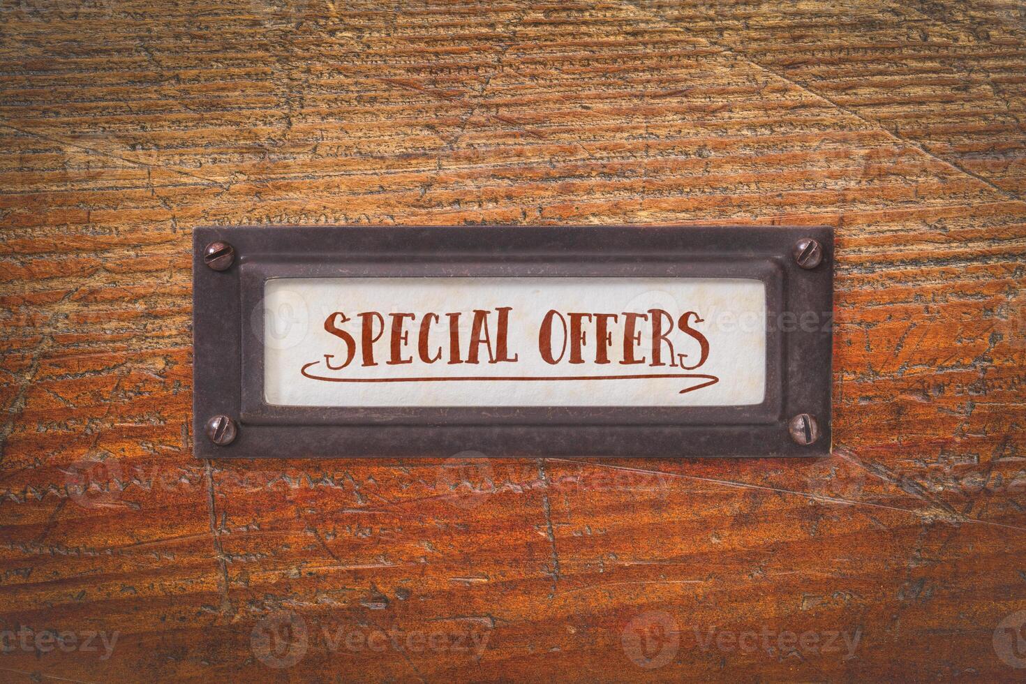 special offers - file cabinet label photo