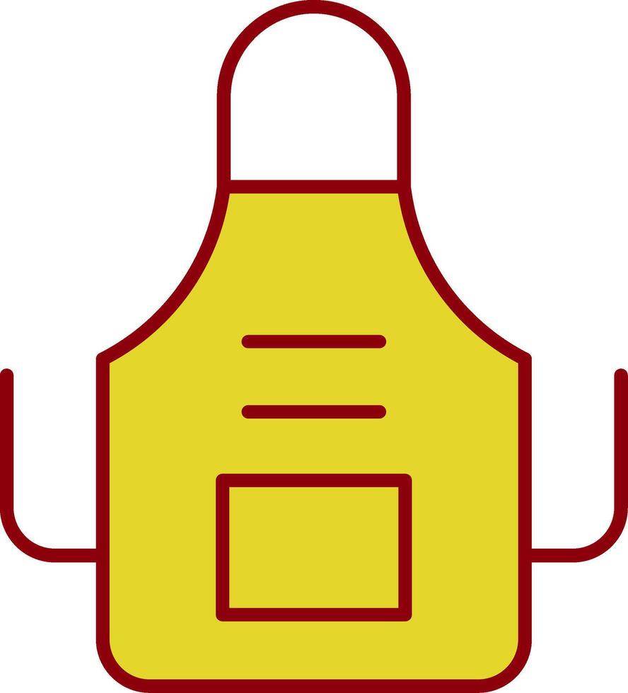 Apron Line Two Color Icon vector