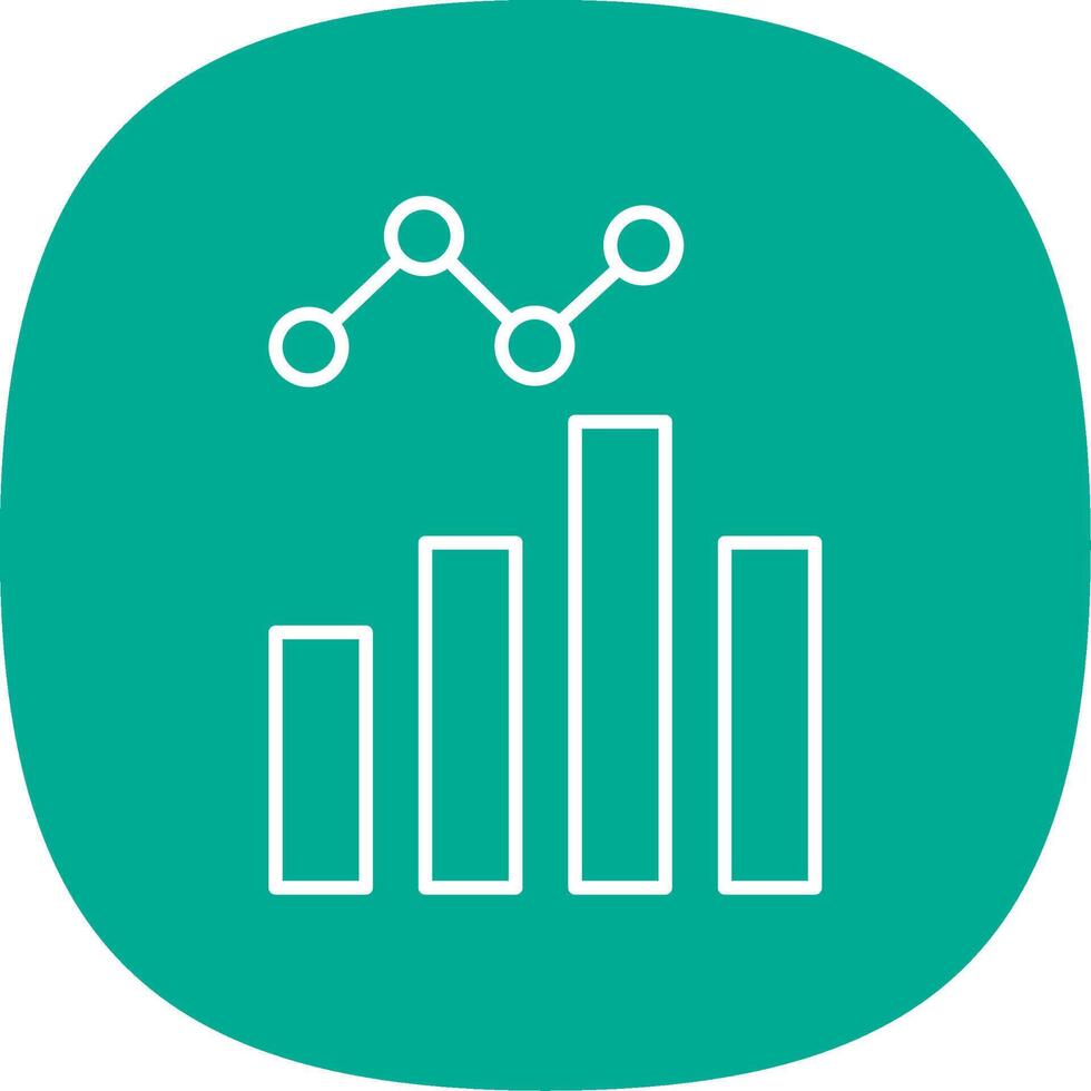 Data Analysis Line Curve Icon vector