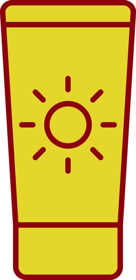 Sun Cream Line Two Color Icon vector