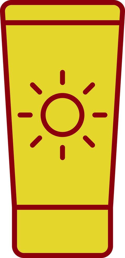 Sun Cream Line Two Color Icon vector