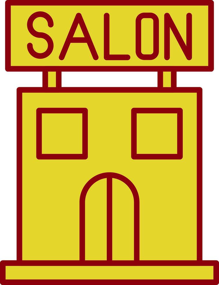 Salon Line Circle Icon vector