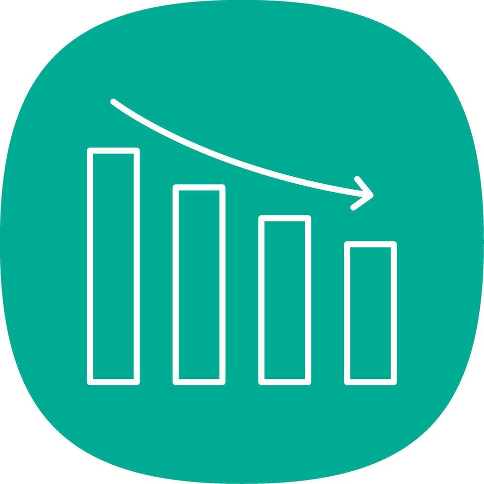 Reputation Loss Line Curve Icon vector