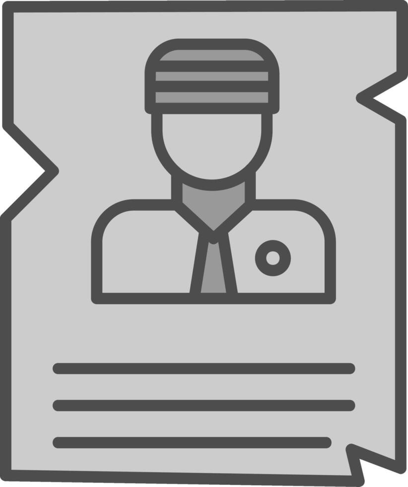 Wanted Fillay Icon vector