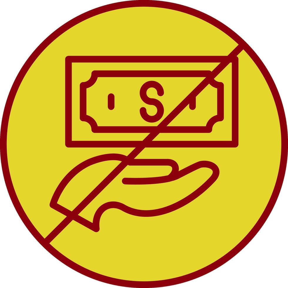 Stop Corruption Line Circle Icon vector