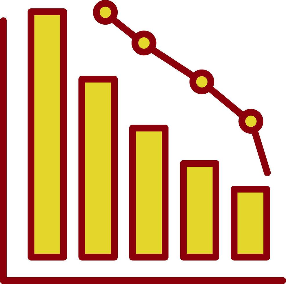 Decrease Line Two Color Icon vector