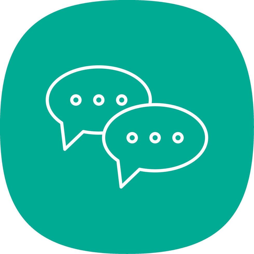 Chat Line Curve Icon vector