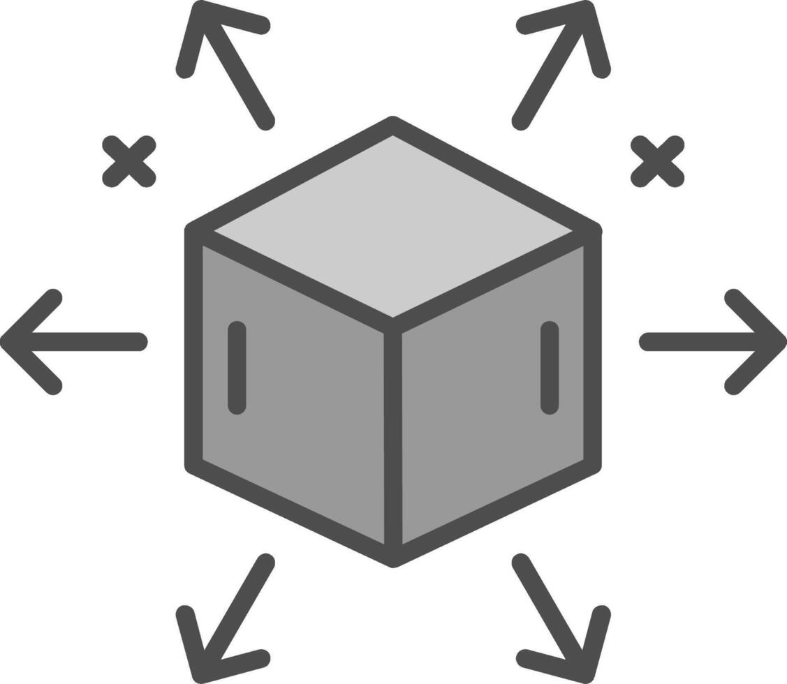 distribución relleno icono vector