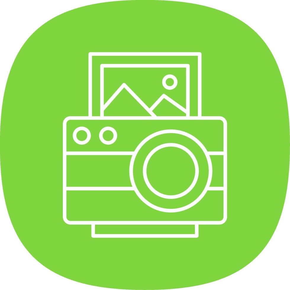 Photo Line Curve Icon vector