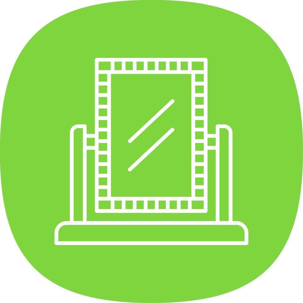 Mirror Line Curve Icon vector