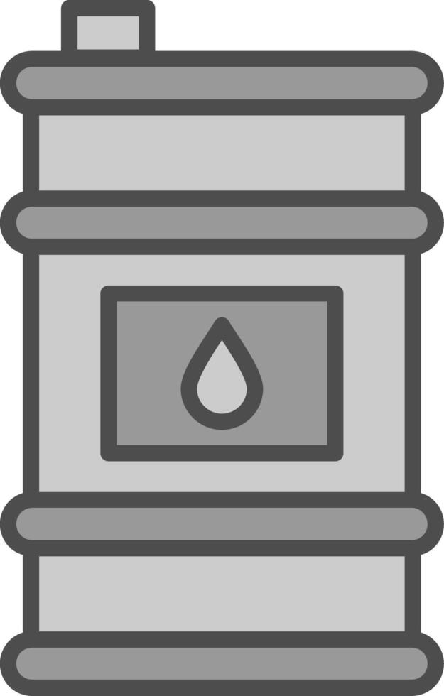 Oil Barrel Fillay Icon vector