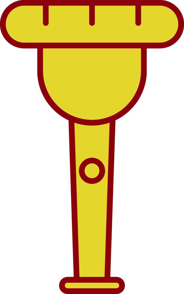 Wooden Leg Line Two Color Icon vector