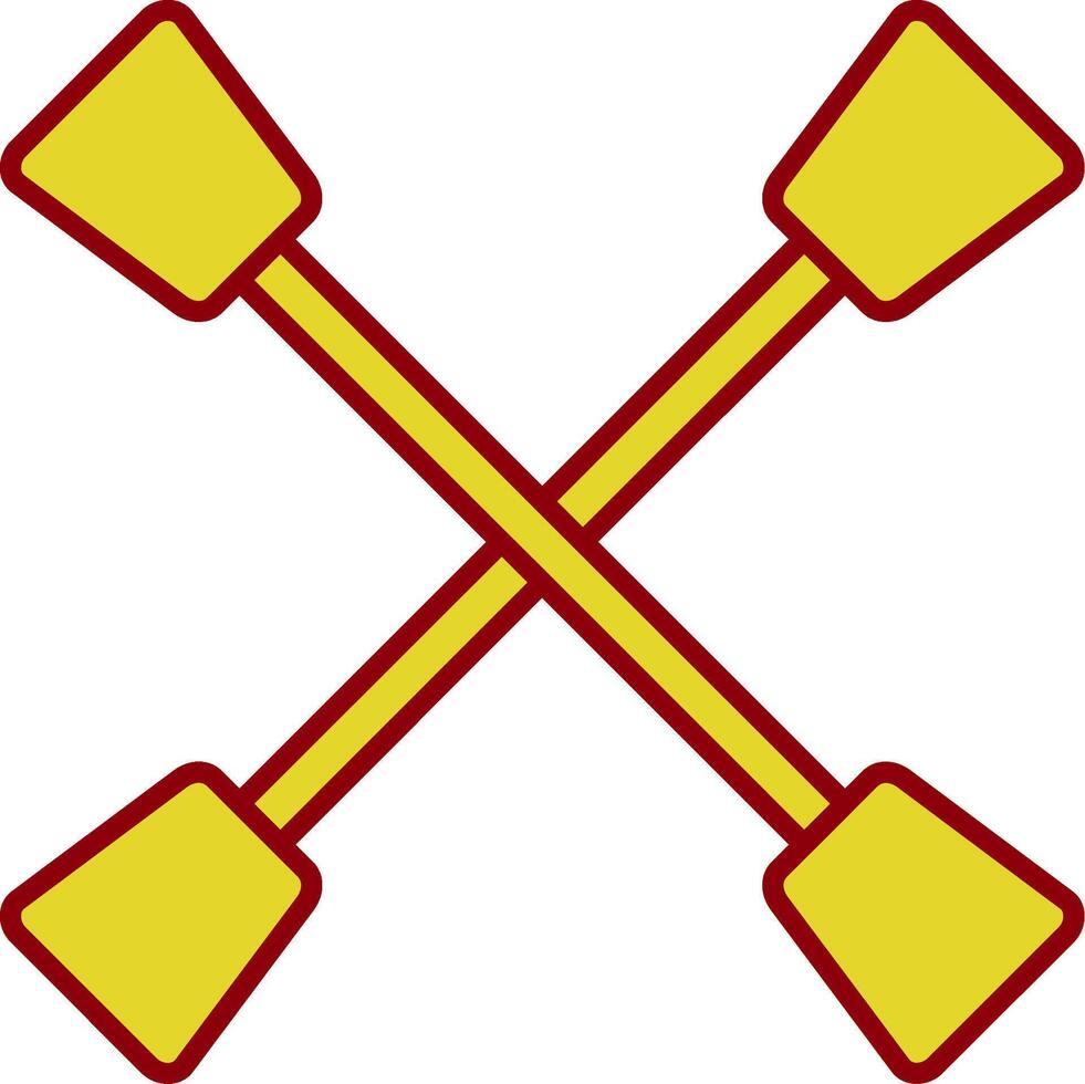 Paddles Line Two Color Icon vector