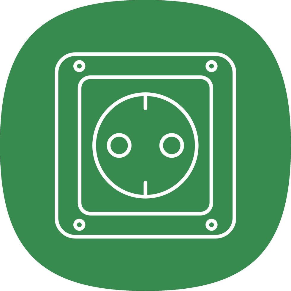 Socket Line Curve Icon vector