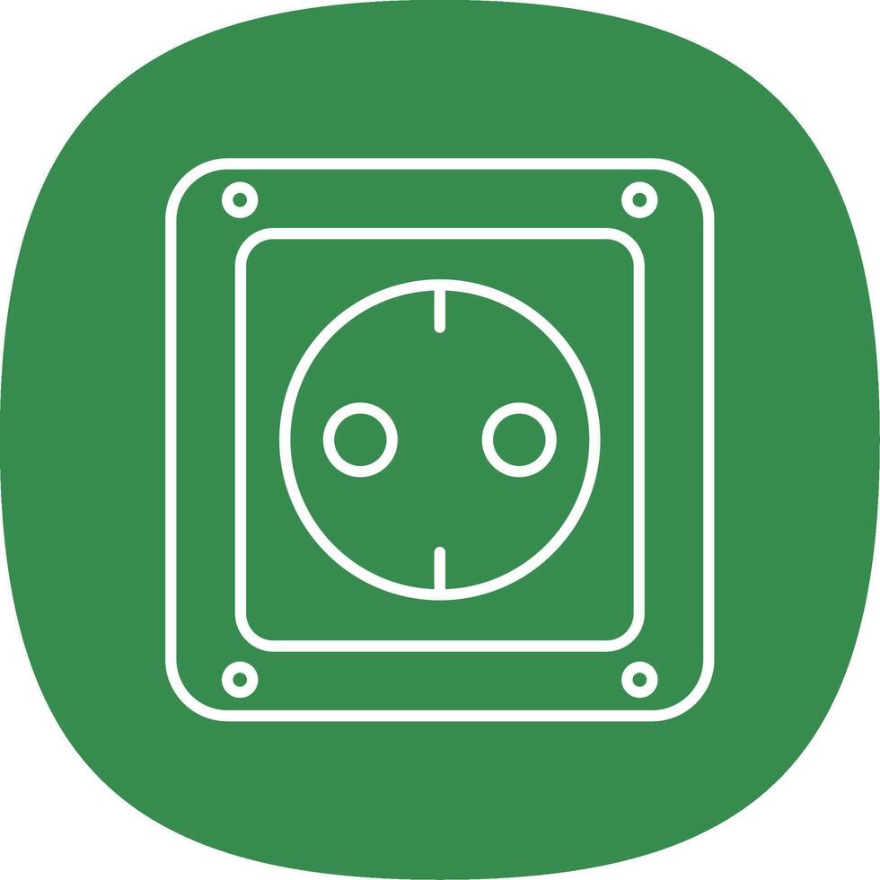 Socket Line Curve Icon vector