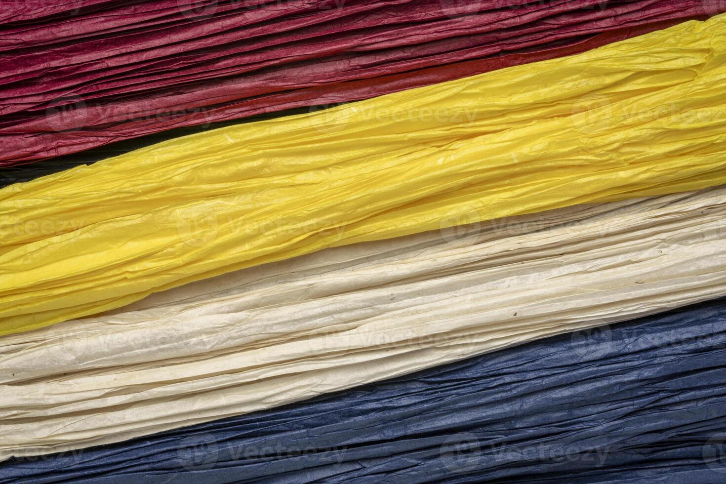 background and texture of colorful Thai pleated Unryu papers photo