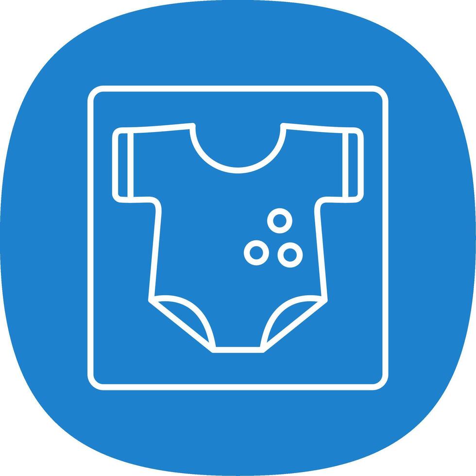 Baby Clothes Line Curve Icon vector