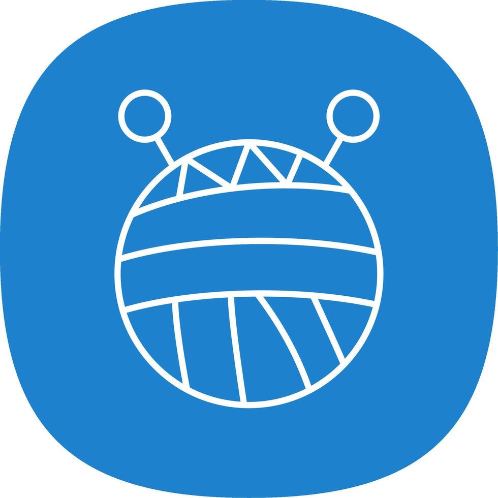 Wool Line Curve Icon vector