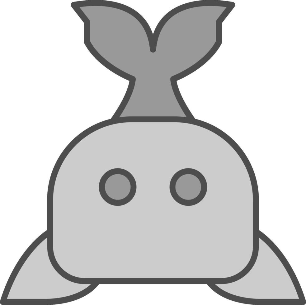 Whale Fillay Icon vector