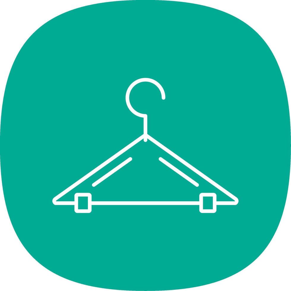 Hanger Line Curve Icon vector