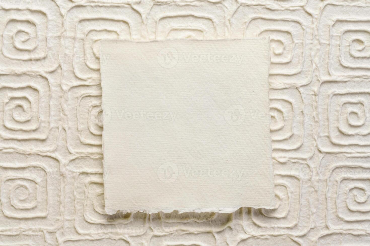 sheet of white Khadi rag paper photo