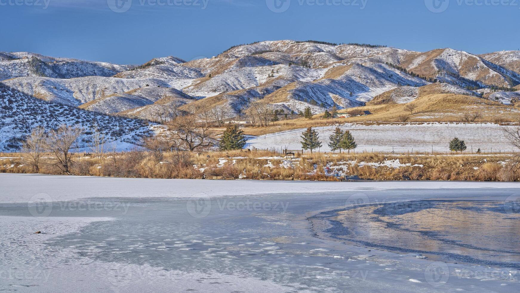 Early winter morning at Colorado foothills near Fort Collins photo