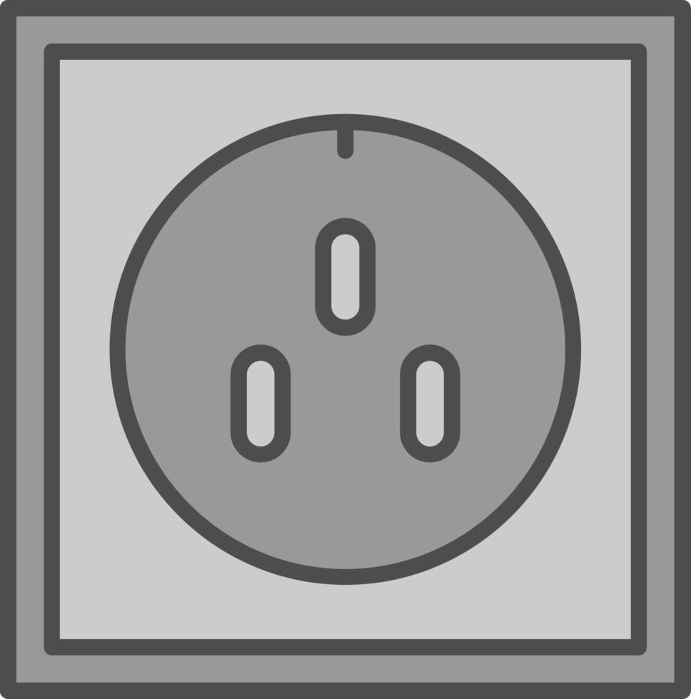 Socket Fillay Icon vector