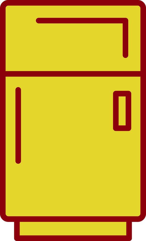 Icono de dos colores de la línea de nevera vector