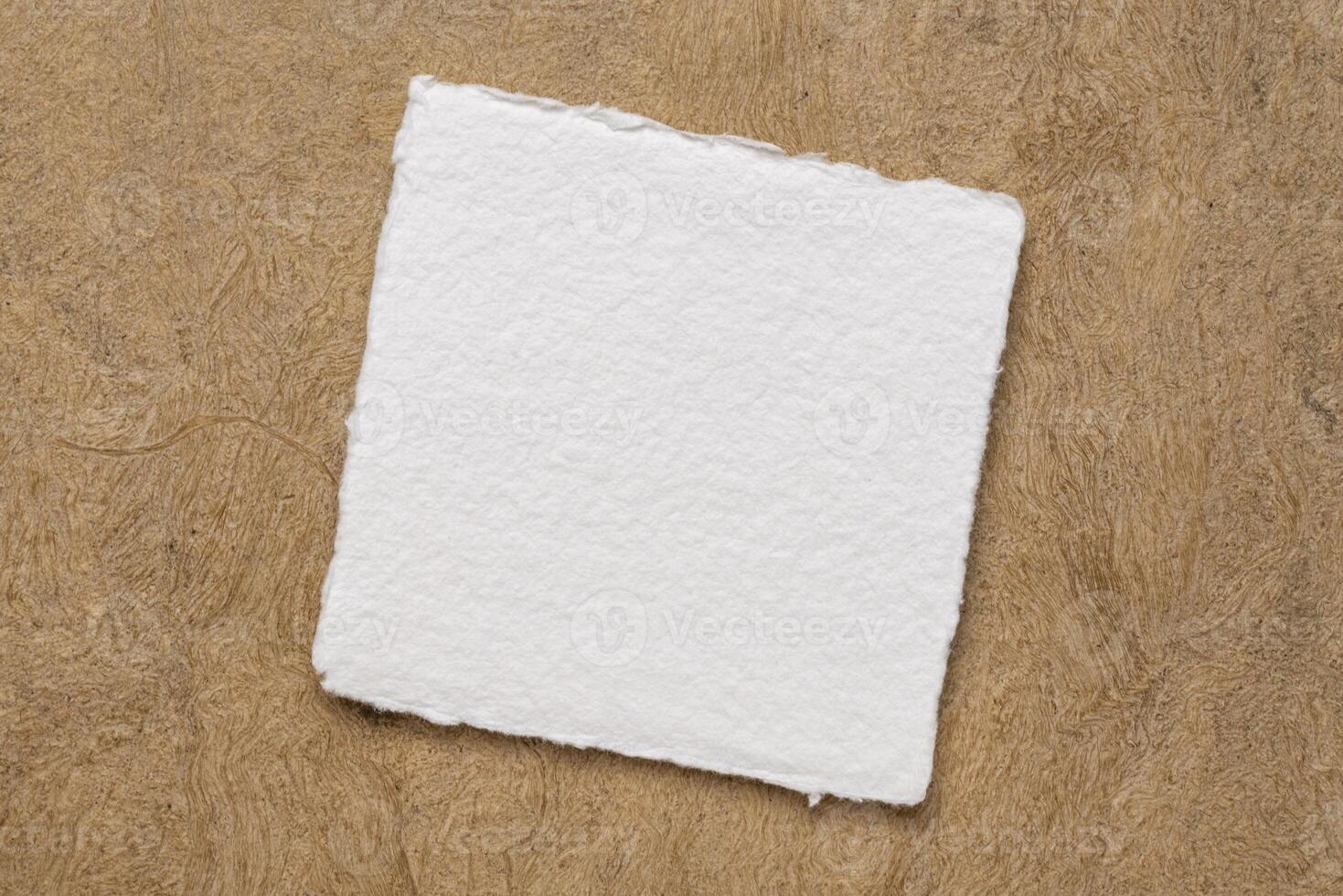 sheet of white Khadi rag paper photo