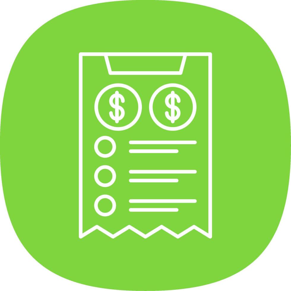 Bill Line Curve Icon vector