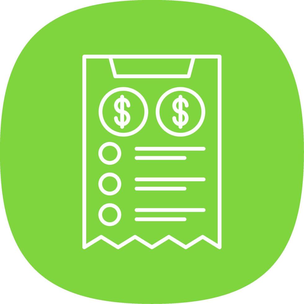 Bill Line Curve Icon vector