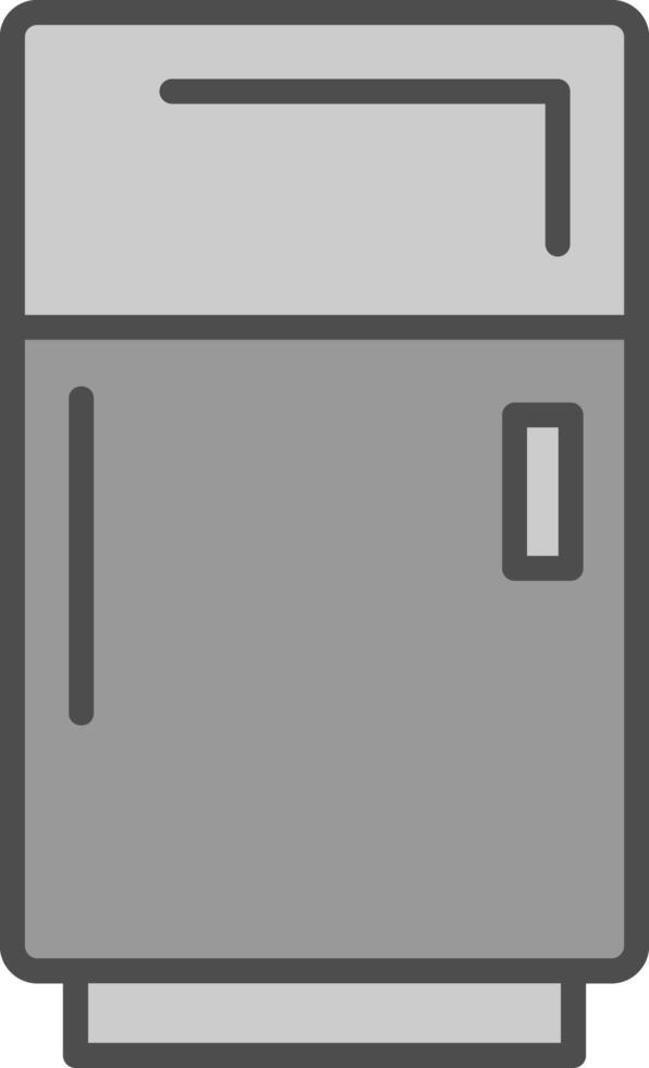 refrigerador relleno icono vector