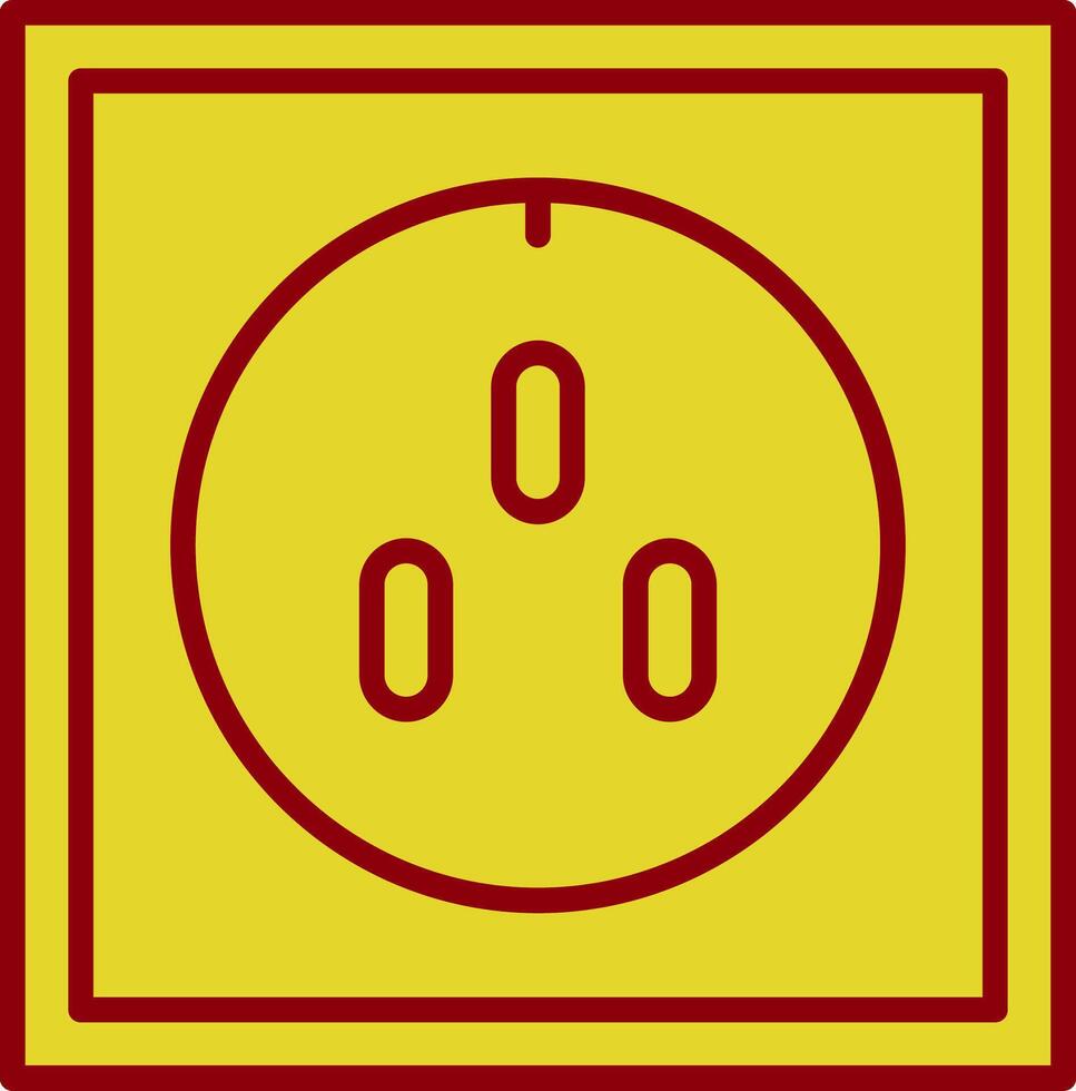 Socket Line Two Color Icon vector