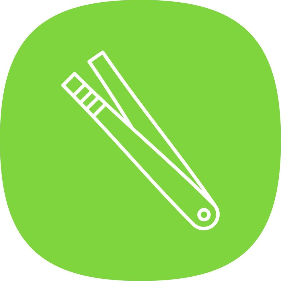 Tweezer Line Curve Icon vector