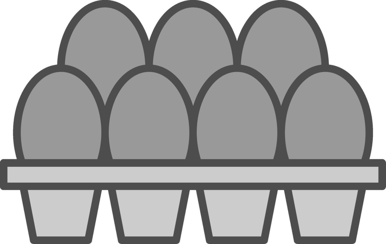 Egg Tray Fillay Icon vector