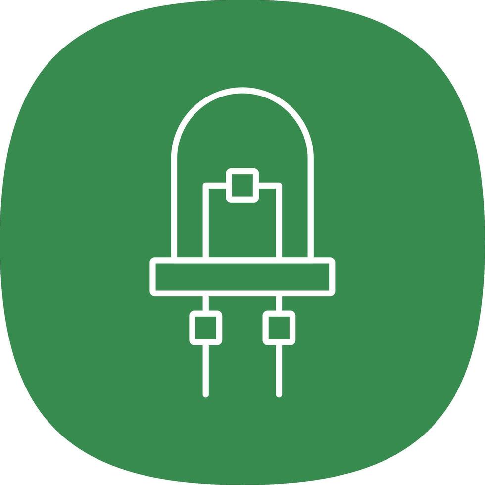 Diode Line Curve Icon vector