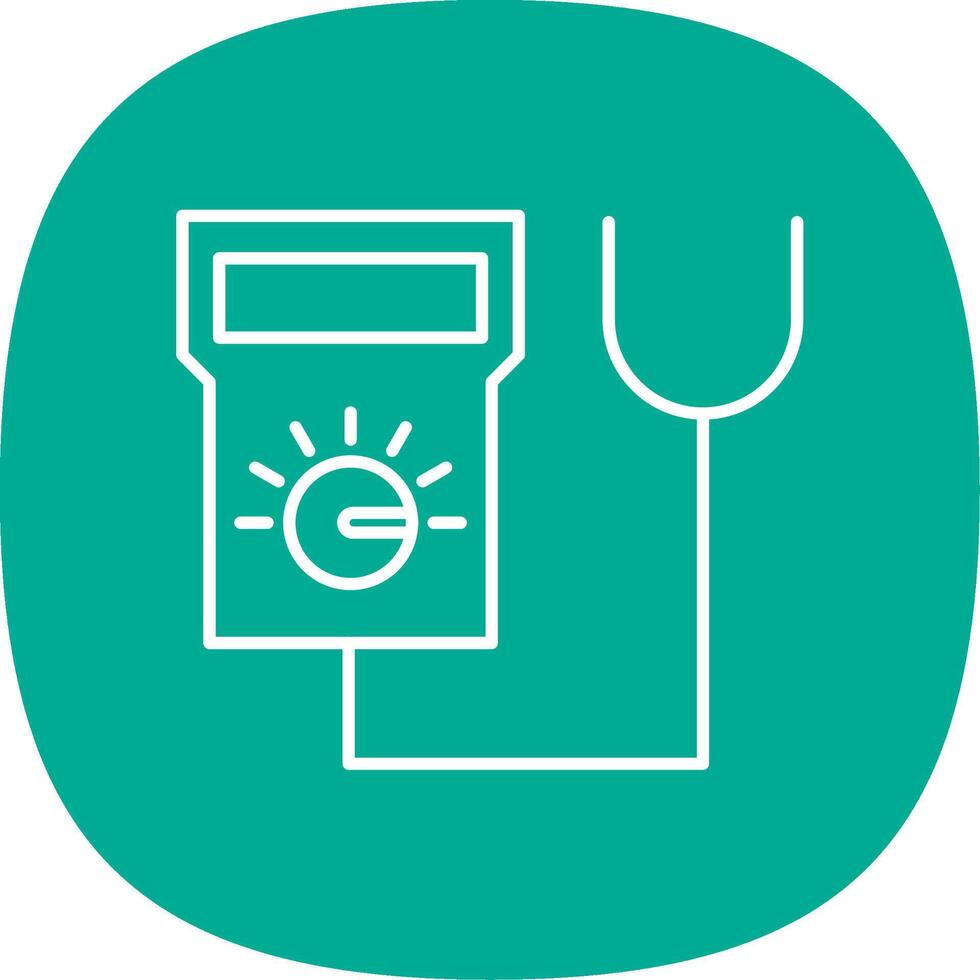Tester Line Curve Icon vector