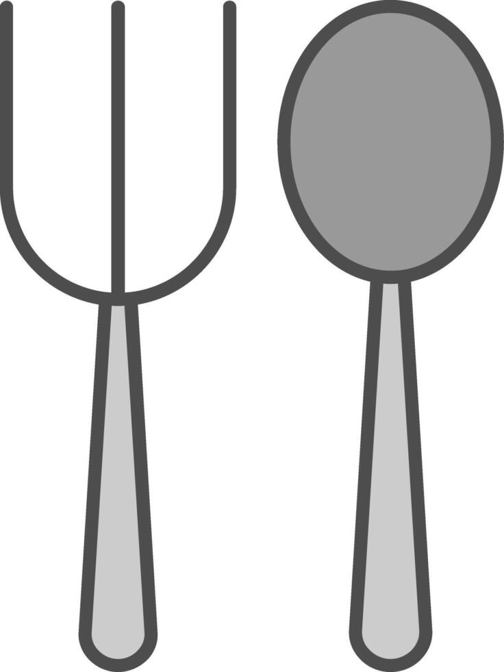 Fork Spoon Fillay Icon vector
