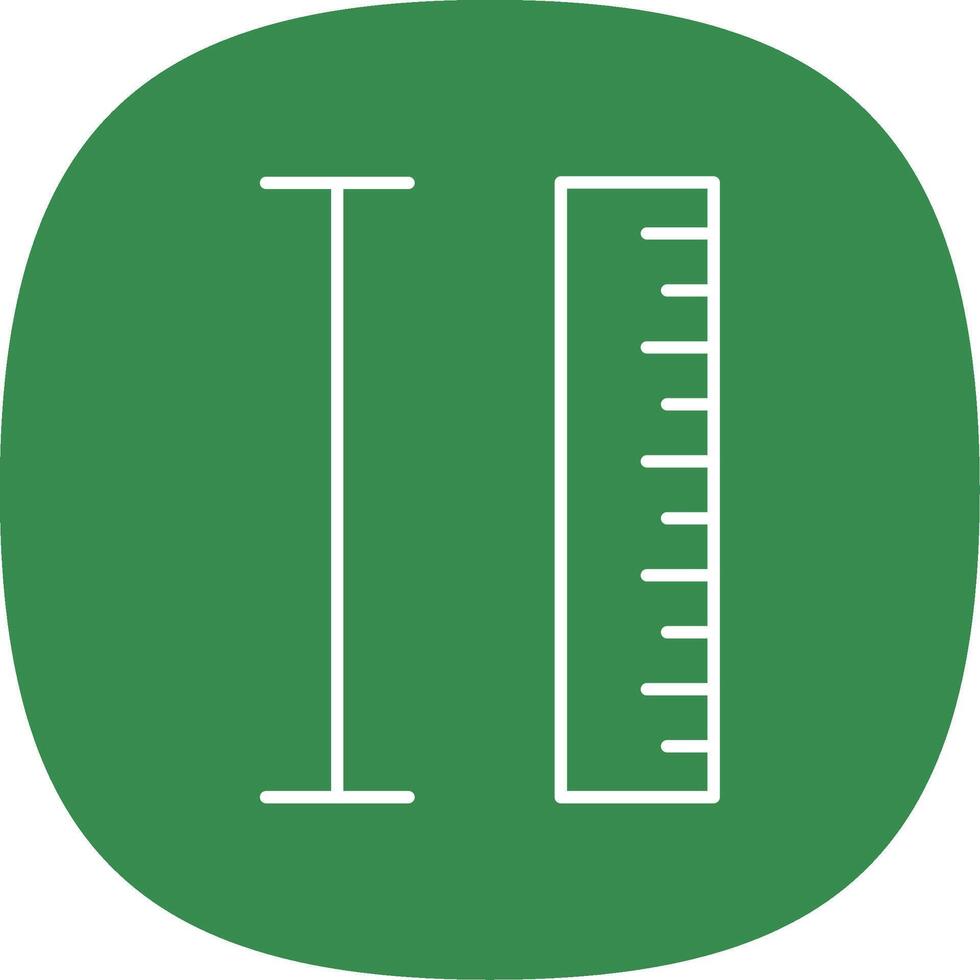 Measurement Line Curve Icon vector