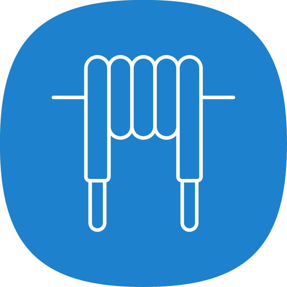 Inductor Line Curve Icon vector