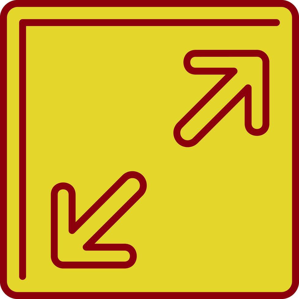 Resize Line Two Color Icon vector
