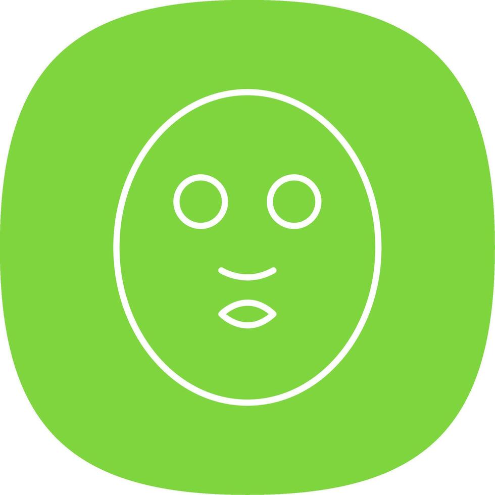 Facial Mask Line Curve Icon vector